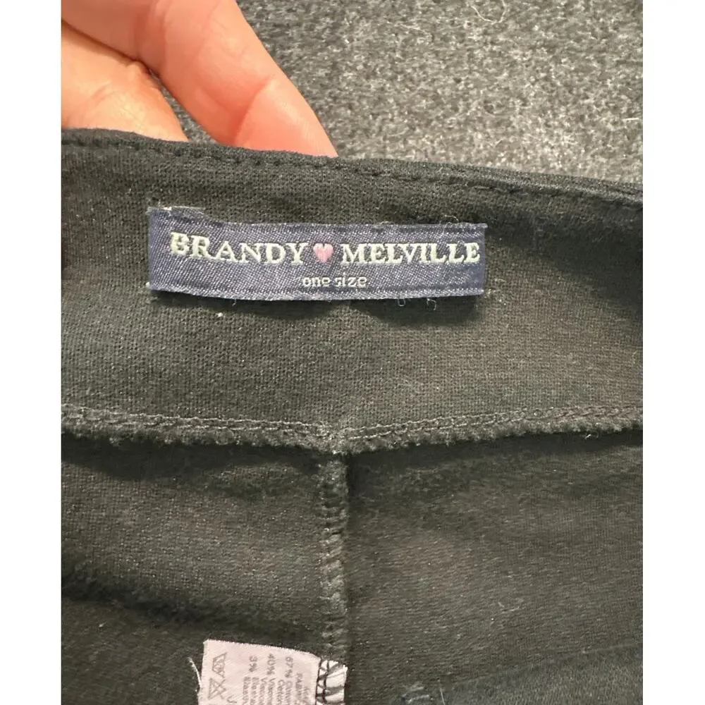Brandy Melville Black Mini Skort, One Size, EUC
